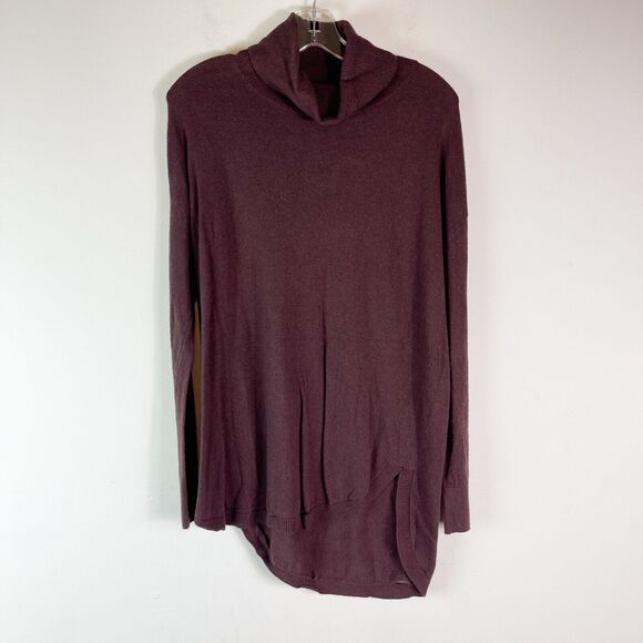 Treasure & Bond NWT Women Turtle Neck Long Sleeve Sweater Burgundy Fudge Size S - Picture 3 of 7